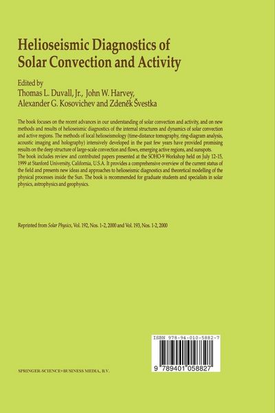 Produktbild: Helioseismic Diagnostics of Solar Convection and Activity