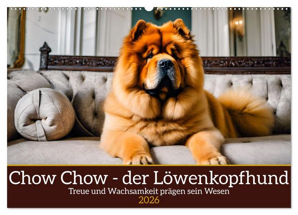 Chow Chow - der Löwenkopfhund (Wandkalender 2026 DIN A2 quer), CALVENDO Monatskalender