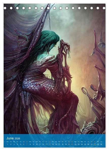Produktbild: Sirens of the Undead Seas (Desk Calendar 2026 DIN A5 portrait), CALVENDO 12 Month DeskCalendar