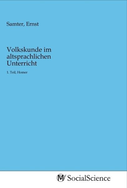 Volkskunde im altsprachlichen Unterricht, Taschenbuch von , MV-SocialScience, 9783968821849
