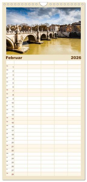 Produktbild: Familienplaner 2026 - Bella Italia. Farben des S&uuml;dens mit 5 Spalten (Wandkalender, 21 x 45 cm) CALVENDO