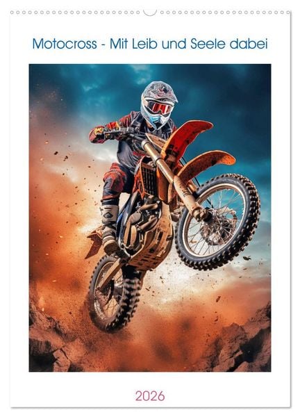 Produktbild: Motocross - Mit Leib und Seele dabei (Wandkalender 2026 DIN A2 hoch), CALVENDO Monatskalender