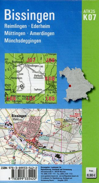 Produktbild: ATK25-K07 Bissingen (Amtliche Topographische Karte 1:25000)