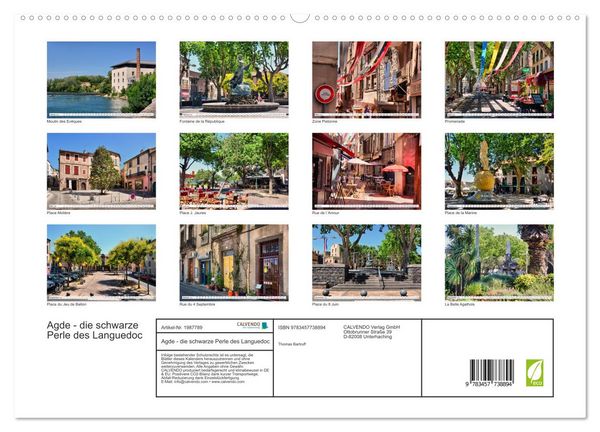 Produktbild: Agde - die schwarze Perle des Languedoc (hochwertiger Premium Wandkalender 2026 DIN A2 quer), Kunstdruck in Hochglanz