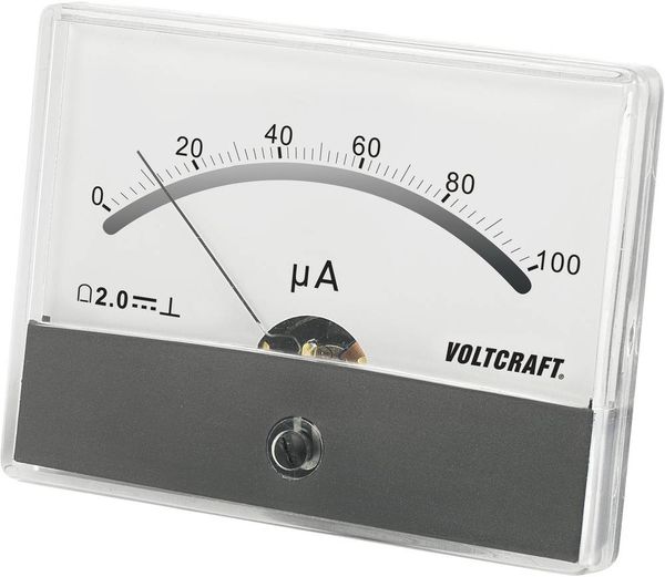 Produktbild: VOLTCRAFT AM-86X65/100&micro;A AM-86X65/100&micro;A Einbau-Messger&auml;t AM-86X65/100&micro;A/DC Drehspule