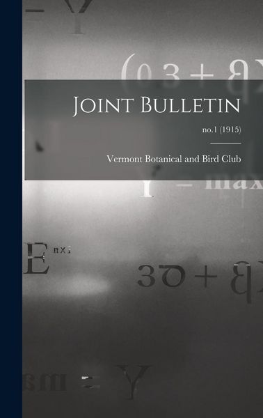 Produktbild: Joint Bulletin; no.1 (1915)