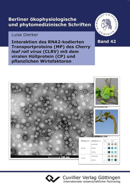Produktbild: Interaktion des RNA2-kodierten Transportproteins (MP) des Cherry leaf roll virus (CLRV) mit dem viralen H&uuml;llprotein (CP) und pflanzlichen Wirtsfaktore
