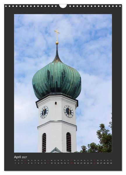 Produktbild: Kircht&uuml;rme im Landkreis F&uuml;rstenfeldbruck (Wandkalender 2027 DIN A3 hoch), CALVENDO Monatskalender