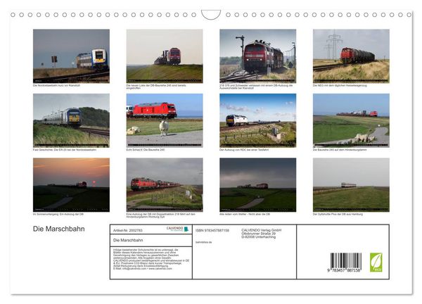 Produktbild: Die Marschbahn (Wandkalender 2026 DIN A3 quer), CALVENDO Monatskalender
