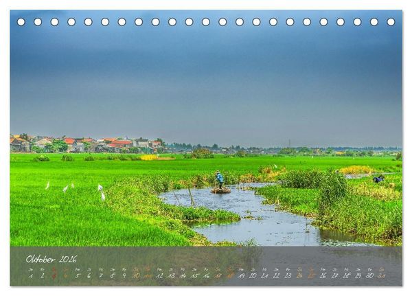Produktbild: Vietnam von Hanoi bis Phu Quoc Menschen, Landschaften und St&auml;dte (Tischkalender 2026 DIN A5 quer), CALVENDO Monatskalender