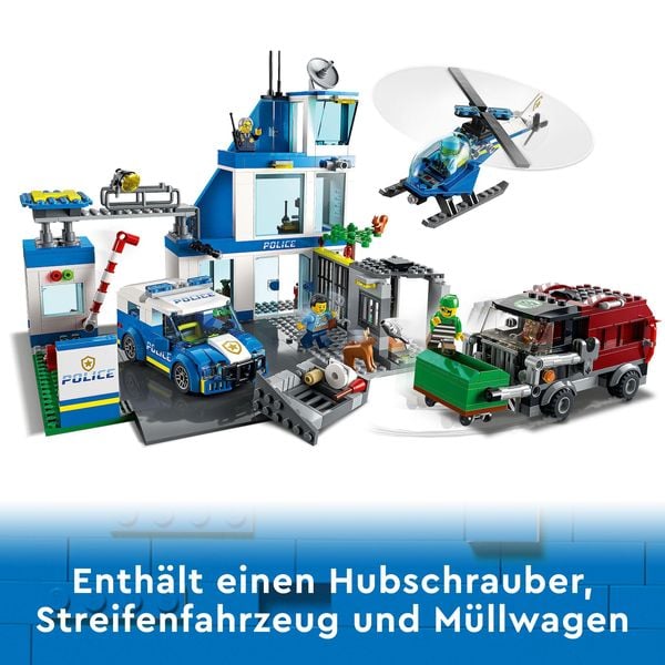 LEGO City 60316 Polizeistation mit Polizeiauto, Polizei-Spielzeug