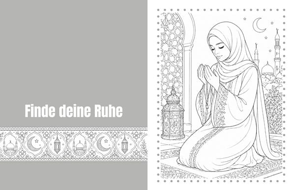 Produktbild: Elegante Hijab Frauen - Malbuch f&uuml;r Erwachsene mit stilvollen Portraits