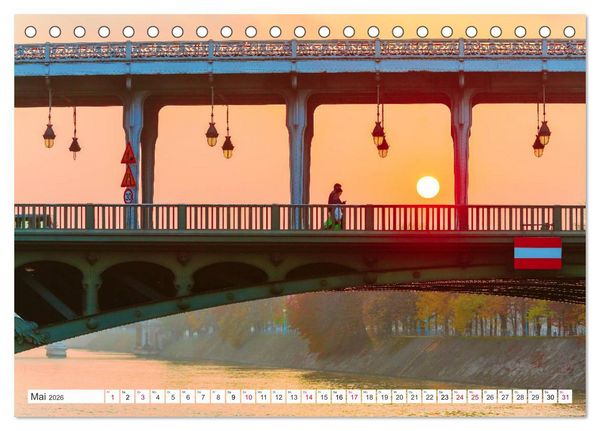 Produktbild: Geliebtes Paris - Ein Bilderbogen aus der Stadt der Liebe (Tischkalender 2026 DIN A5 quer), CALVENDO Monatskalender