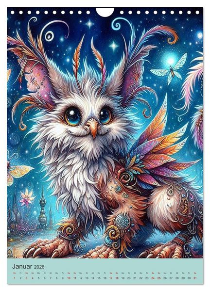 Produktbild: Tierische Fantasien (Wandkalender 2026 DIN A4 hoch), CALVENDO Monatskalender