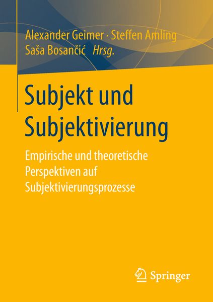 Produktbild: Subjekt und Subjektivierung