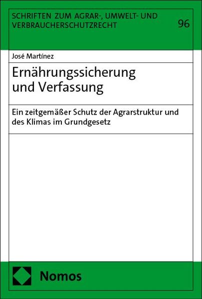 Produktbild: Ern&auml;hrungssicherung und Verfassung