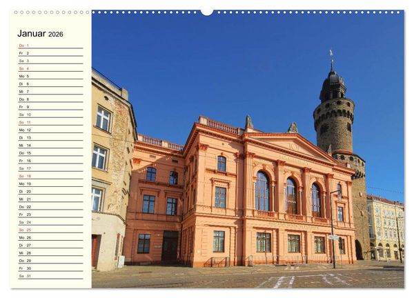 Produktbild: G&ouml;rlitz - Die Perle Niederschlesiens (Wandkalender 2026 DIN A2 quer), CALVENDO Monatskalender