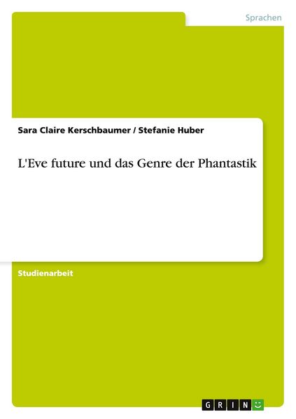 Produktbild: L'Eve future und das Genre der Phantastik