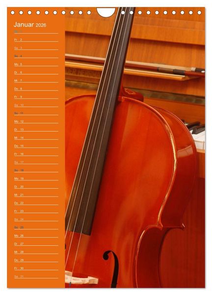 Produktbild: Geliebtes Cello (Wandkalender 2026 DIN A4 hoch), CALVENDO Monatskalender