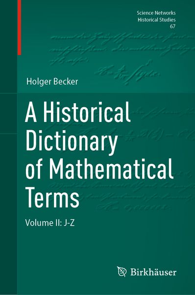 Produktbild: A Historical Dictionary of Mathematical Terms