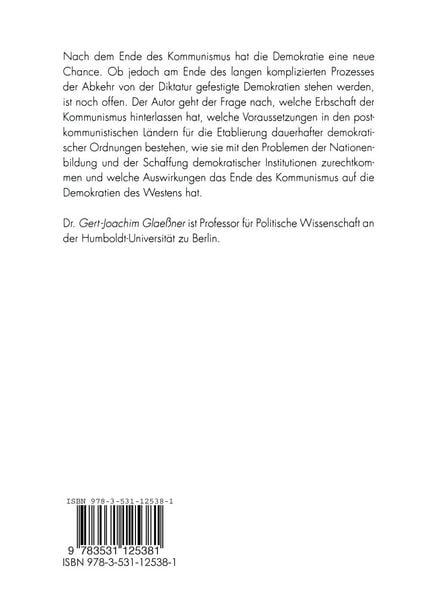 Produktbild: Demokratie nach dem Ende des Kommunismus