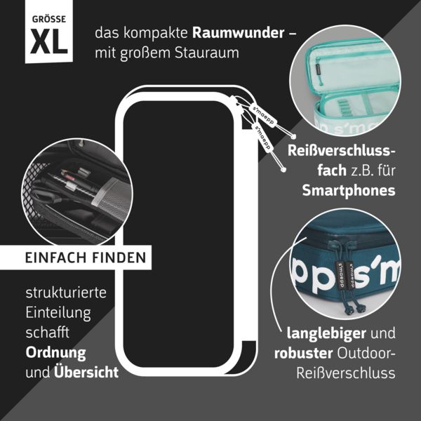 Produktbild: Brunnen Schlamperm&auml;ppchen s maepp XL &bdquo;Felt&ldquo; &brvbar; 1 Klappe(n), braun