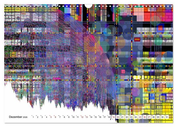 Produktbild: Abstract Variations inspired by Mondrian (Wandkalender 2026 DIN A3 quer), CALVENDO Monatskalender
