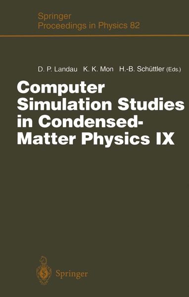 Produktbild: Computer Simulation Studies in Condensed-Matter Physics IX