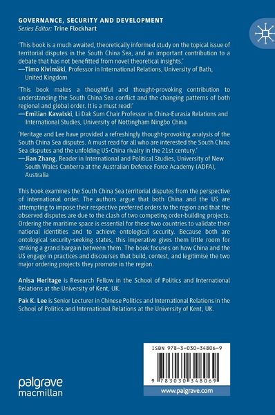 Produktbild: Order, Contestation and Ontological Security-Seeking in the South China Sea