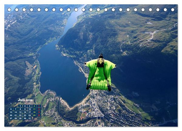 Produktbild: Base Jumping Adrenalin- Kick (Tischkalender 2026 DIN A5 quer), CALVENDO Monatskalender