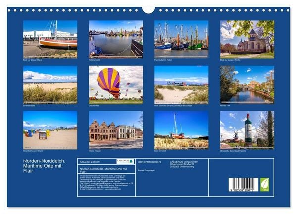 Produktbild: Norden-Norddeich. Maritime Orte mit Flair (Wandkalender 2027 DIN A3 quer), CALVENDO Monatskalender