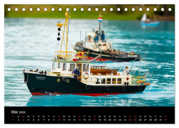 Produktbild: Modellboote in ihrem Element (Tischkalender 2026 DIN A5 quer), CALVENDO Monatskalender