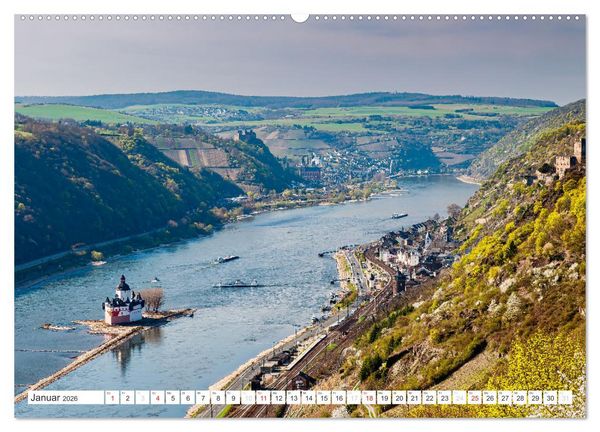 Produktbild: Kaub - Romantische Stadt am Rhein (Wandkalender 2026 DIN A2 quer), CALVENDO Monatskalender