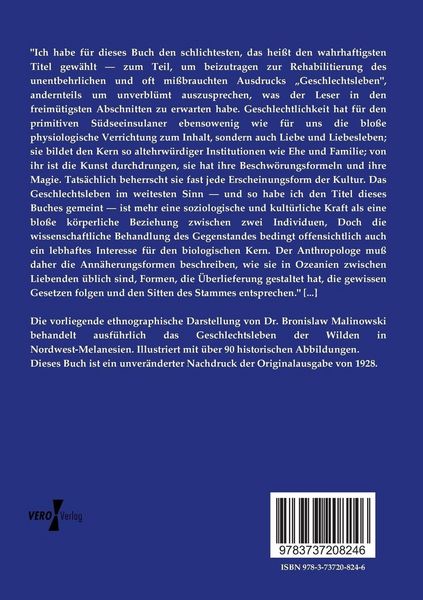 Produktbild: Das Geschlechtsleben der Wilden in Nordwest-Melanesien