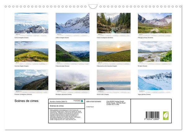 Produktbild: Sc&egrave;nes de cimes (Calendrier mural 2026 DIN A3 vertical), CALVENDO calendrier mensuel