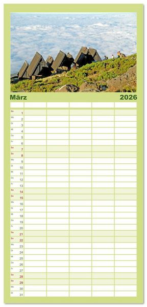 Produktbild: Familienplaner 2026 - Entdeckungen am Kilimandscharo mit 5 Spalten (Wandkalender, 21 x 45 cm) CALVENDO