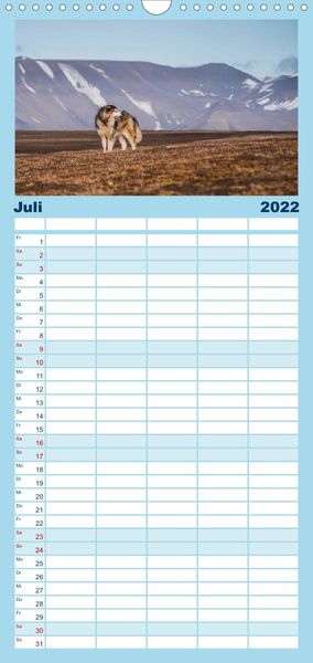 Produktbild: Familienplaner Spitzbergen - Wild.Rau.Ungez&auml;hmt. (Wandkalender 2022 , 21 cm x 45 cm, hoch)
