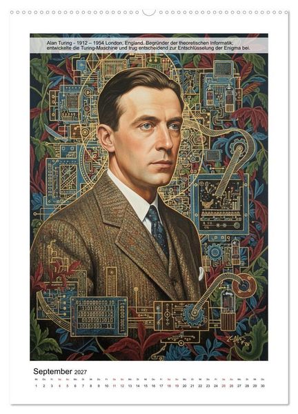 Produktbild: Vision&auml;re der Mathematik (hochwertiger Premium Wandkalender 2027 DIN A2 hoch), Kunstdruck in Hochglanz