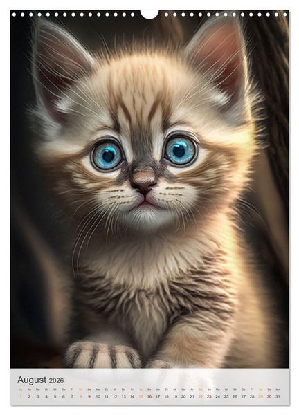 Produktbild: S&uuml;&szlig;e Katzenkinder (Wandkalender 2026 DIN A3 hoch), CALVENDO Monatskalender
