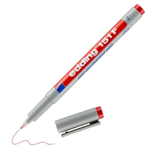 Produktbild: Non-permanent Pen edding 151 F, 0,6 mm, rot
