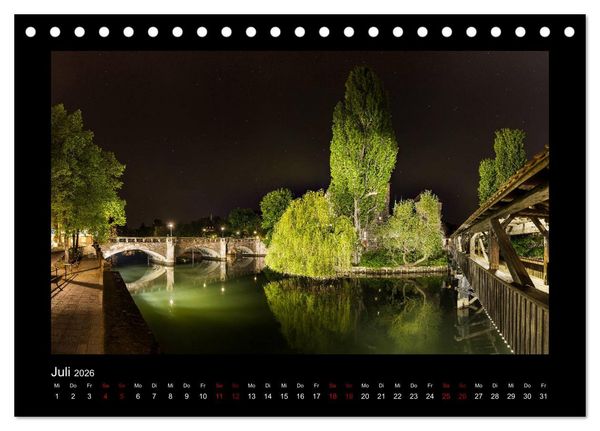 Produktbild: N&uuml;rnberg - Die Altstadt bei Nacht (Tischkalender 2026 DIN A5 quer), CALVENDO Monatskalender