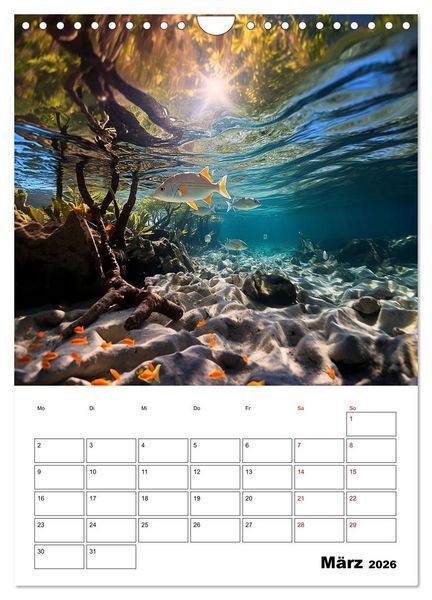 Produktbild: T&uuml;rkisblauer Genuss (Wandkalender 2026 DIN A4 hoch), CALVENDO Monatskalender