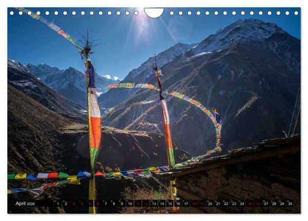 Produktbild: Nepal Tsum Valley - Tal des Gl&uuml;cks (Wandkalender 2026 DIN A4 quer), CALVENDO Monatskalender