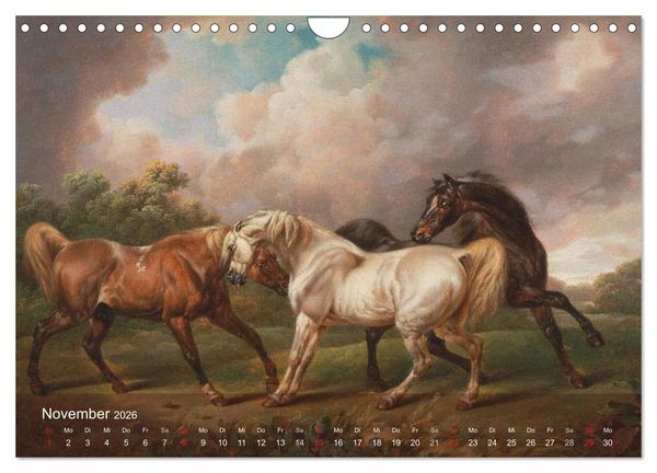 Produktbild: Pferde-&Ouml;lgem&auml;lde - Die Kunst der alten Meister (Wandkalender 2026 DIN A4 quer), CALVENDO Monatskalender