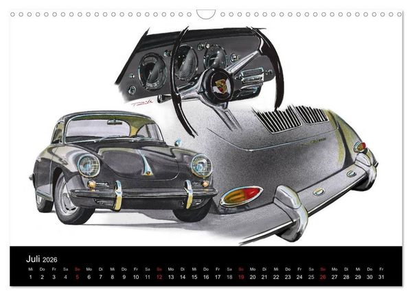 Produktbild: Classic Car Art by Reinhold Art&acute;s (Wandkalender 2026 DIN A3 quer), CALVENDO Monatskalender