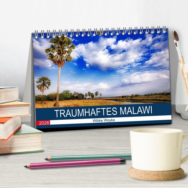 Produktbild: Traumhaftes Malawi (Tischkalender 2026 DIN A5 quer), CALVENDO Monatskalender
