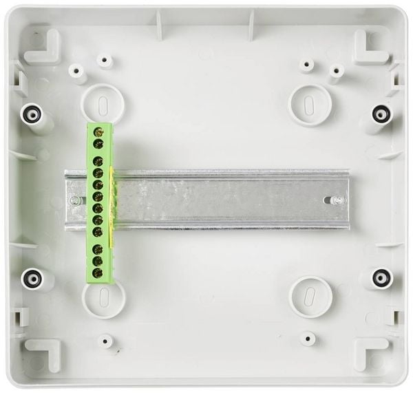 Produktbild: Sygonix SY-5491852 Kleinverteiler Aufputz Anzahl Teilungen = 8 Anzahl Reihen = 1 Inhalt 1St.