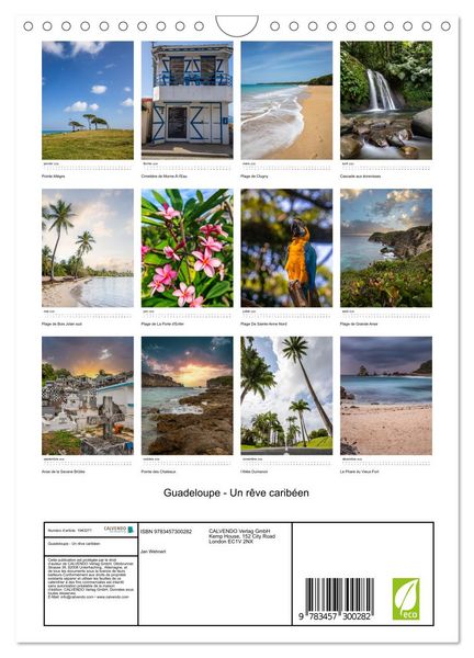 Produktbild: Guadeloupe - Un r&ecirc;ve carib&eacute;en (Calendrier mural 2026 DIN A4 horizontal), CALVENDO calendrier mensuel