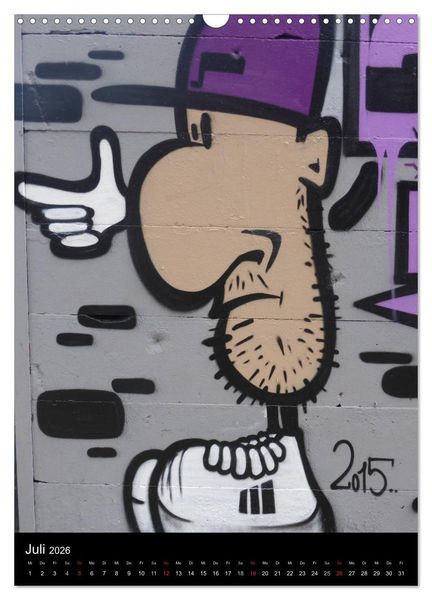 Produktbild: KA- GRAFFITI (Wandkalender 2026 DIN A3 hoch), CALVENDO Monatskalender