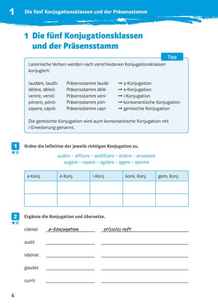 Produktbild: 10-Minuten-Training Latein Gram. Verben konjug. 1./2. Lj.